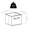 Verona 4-Section N Storage Shelf with 4 Foldable Black Color Fabric Baskets