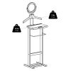 Carson Valet Stand with Mirror