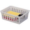 (12 pack) Square Mini Plastic Storage Tray Organizers, Stackable Drawer Organizer Bins for Kitchen, Desk, Bathroom and Vanity Organization, White