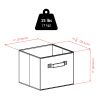Verona 4-Section N Storage Shelf with 4 Foldable Beige Color Fabric Baskets