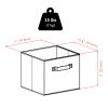 Verona 2-Section W Storage Shelf with 6 Foldable Black Fabric Baskets