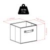 Verona 2-Section W Storage Shelf with 6 Foldable Beige Fabric Baskets