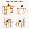 6-Piece Small Farmhouse Solid Wood Kitchen Nook Dining Room Breakfast Nook Table Set for 6