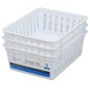 (12 pack) Square Mini Plastic Storage Tray Organizers, Stackable Drawer Organizer Bins for Kitchen, Desk, Bathroom and Vanity Organization, White
